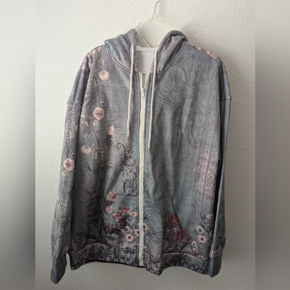 Brandless Custom Floral Print Hoodie